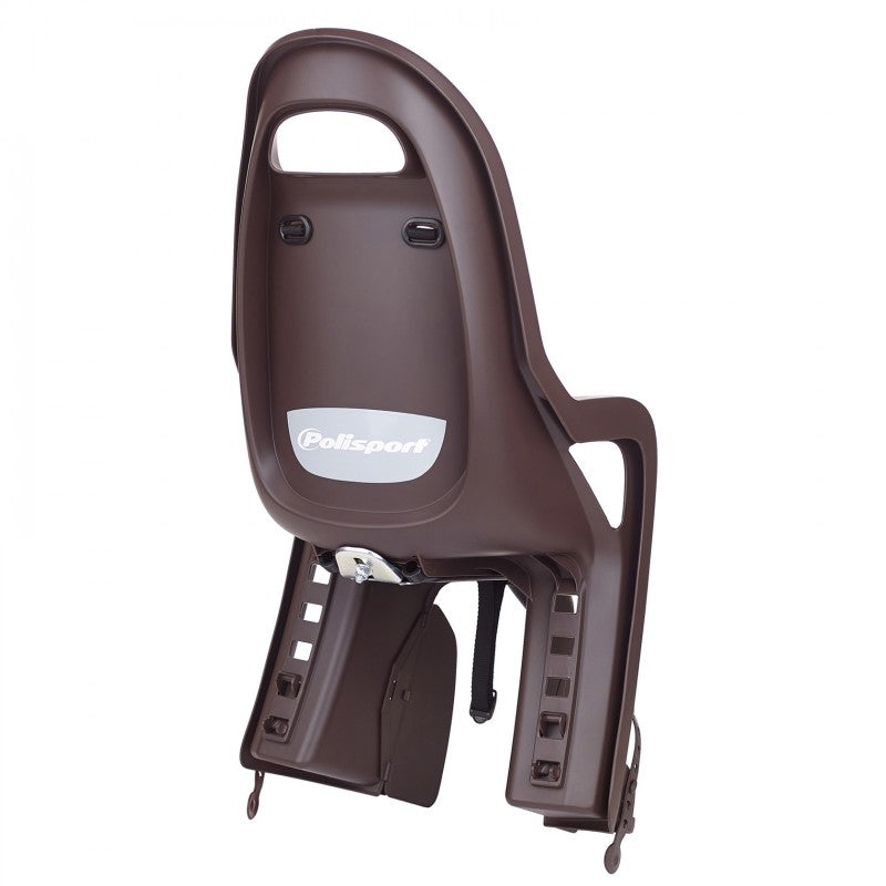 Polisport Groovy FF Child Bicycle Seat for Frames (Dark Brown/Brown)