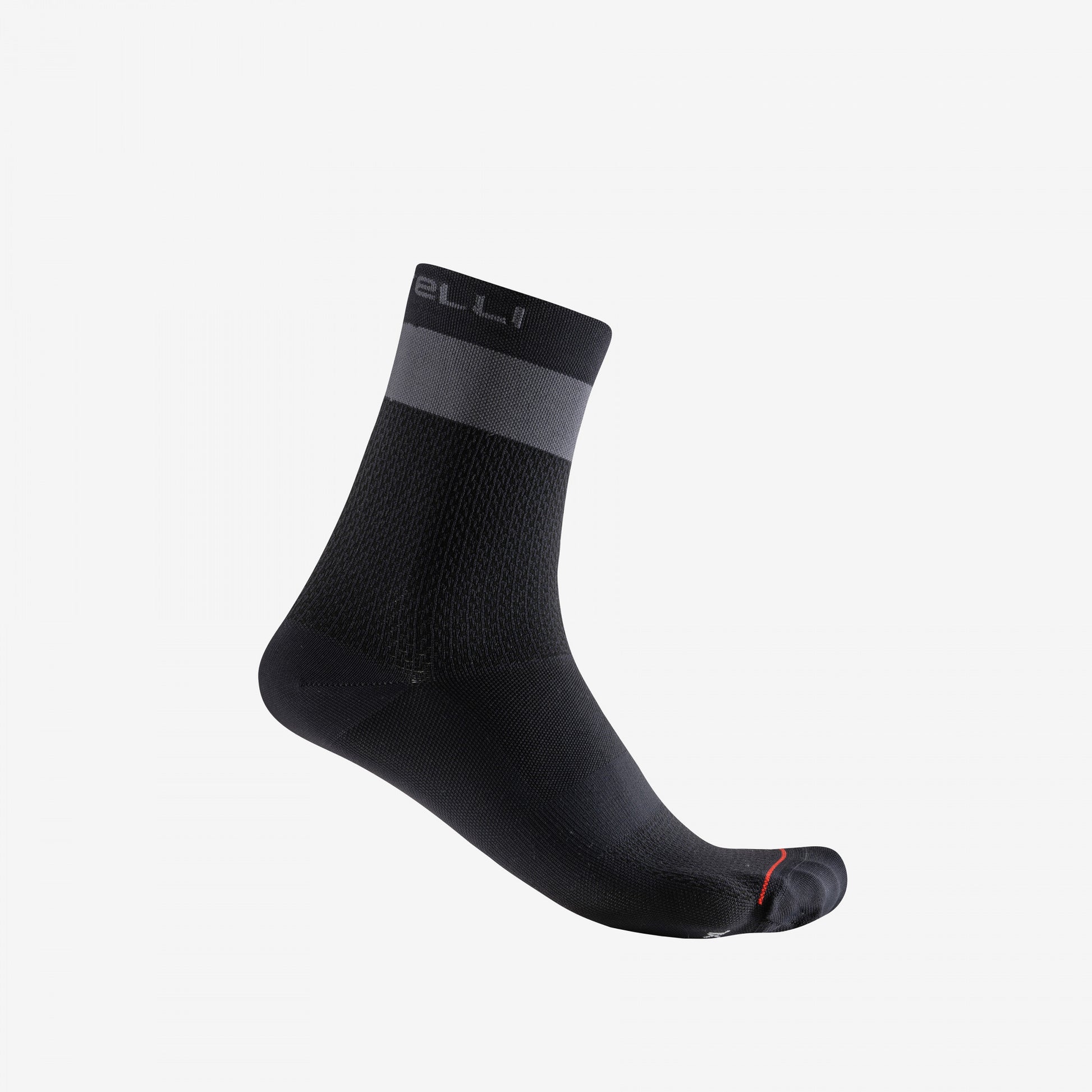 Castelli Prologo Lite 15 Sock - Black/Dark Gray - L/XL