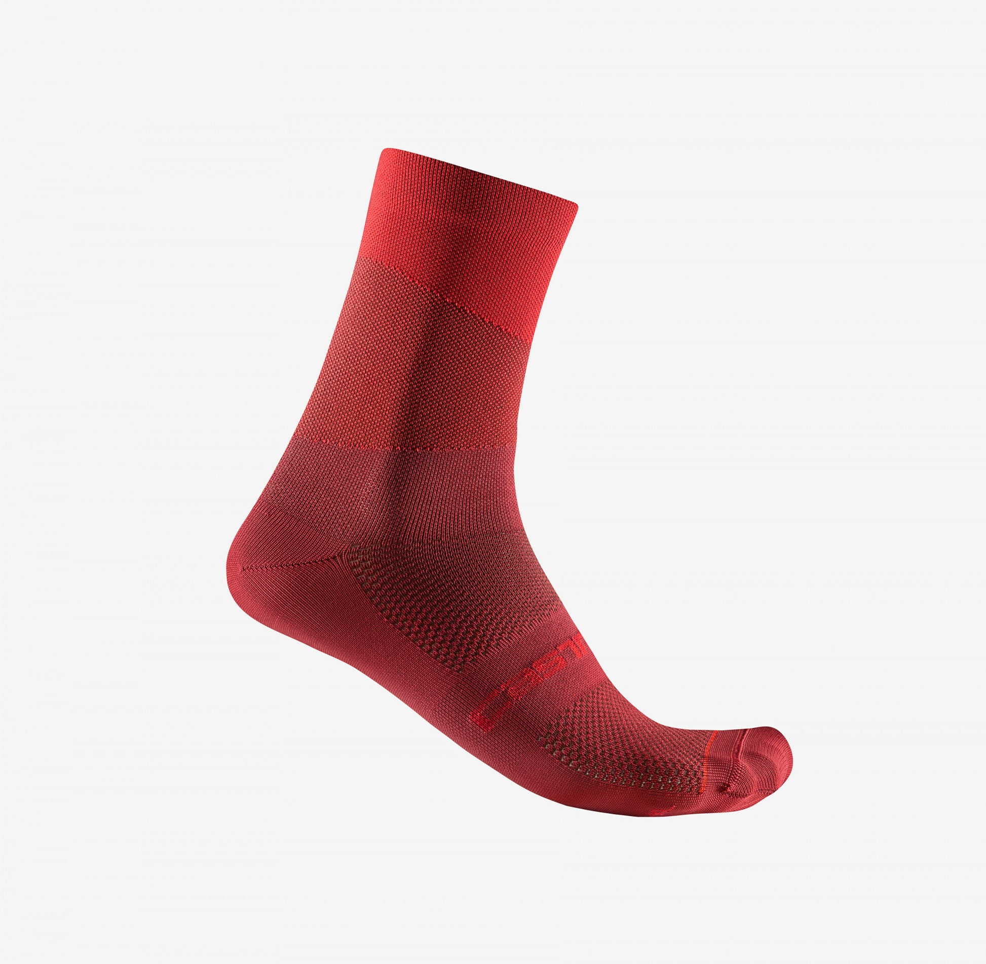 Castelli Orizzonte 15 Sock - Red Cst/Rich Red - L/XL