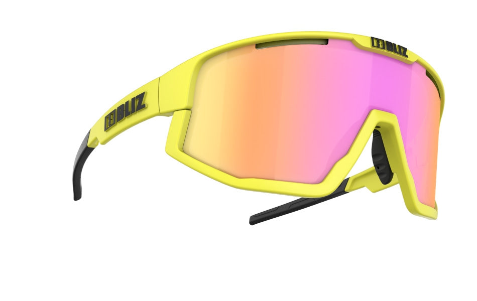 Bliz Fusion Sport Sunglasses (Brown w Purple/Matt Yellow)