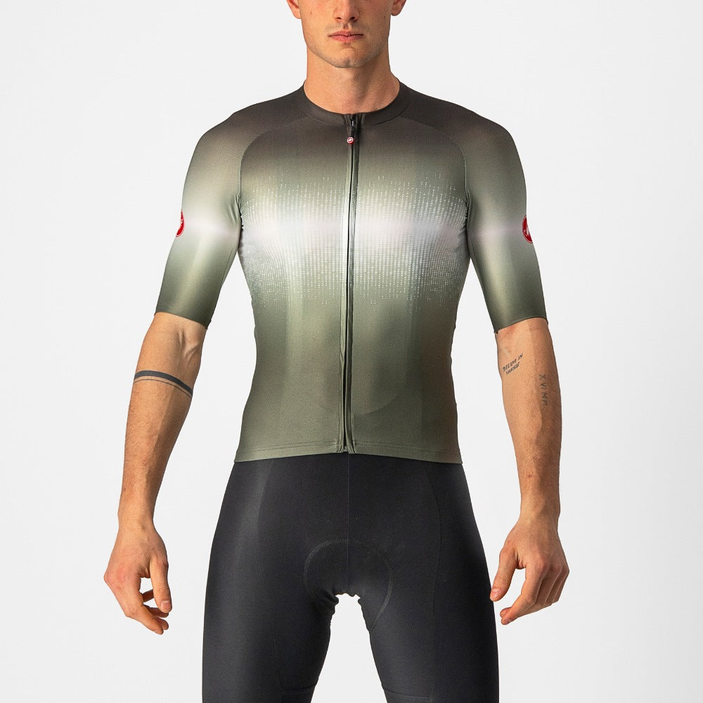 Castelli Aero Race 6.0 Jersey - Military Green/Light Black - S