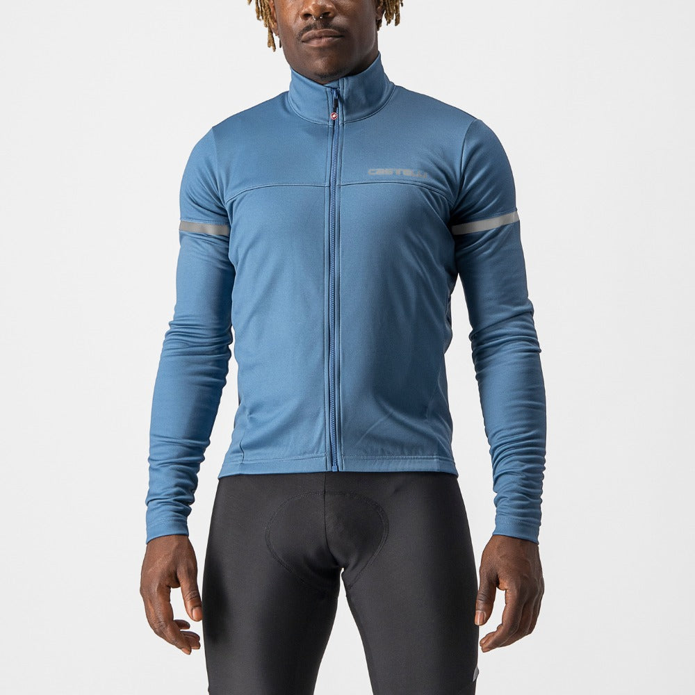 Castelli Fondo 2 Jersey (winter) - Steel Blue/Blue Reflex - L