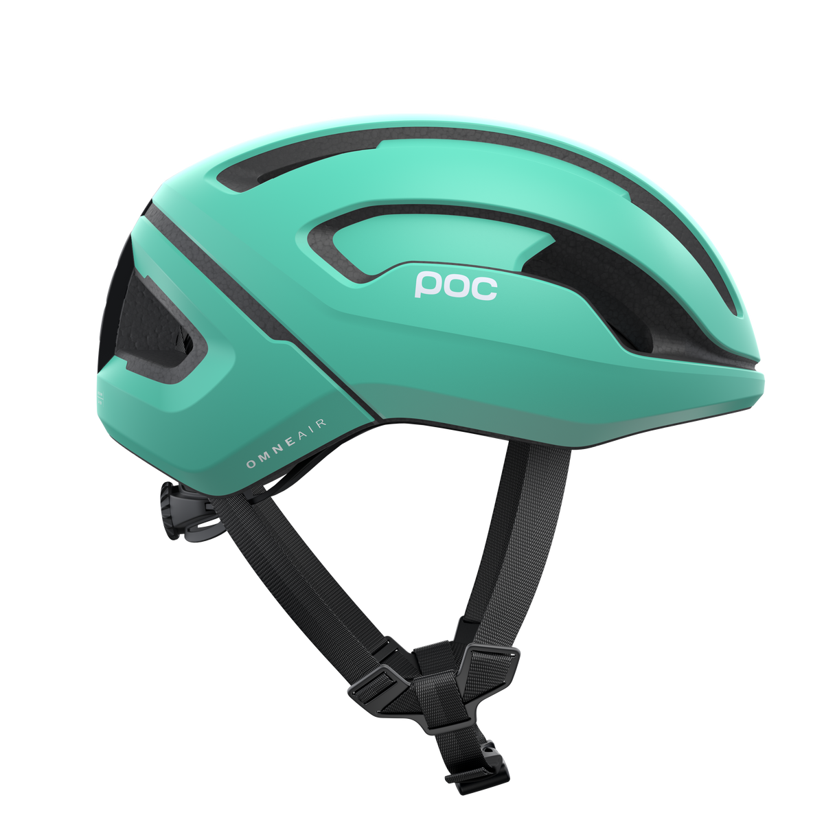 POC Omne Air Spin Road Cycling Helmet (Uranium Black/Fluorite Green Matt)