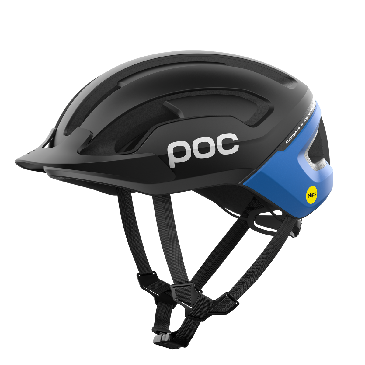 POC Omne Air Resistance Road Cycling Helmet (Uranium Black/Opal Blue)