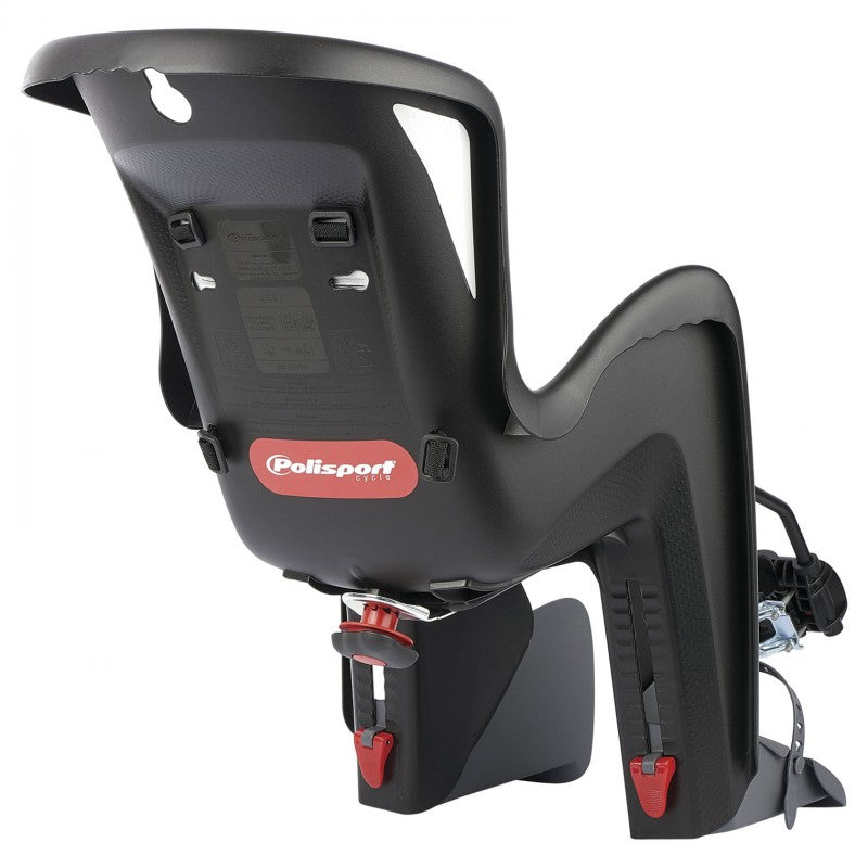 Polisport Bilby Maxi FF Rear Child Bicycle Seat (Black/Dark Grey)