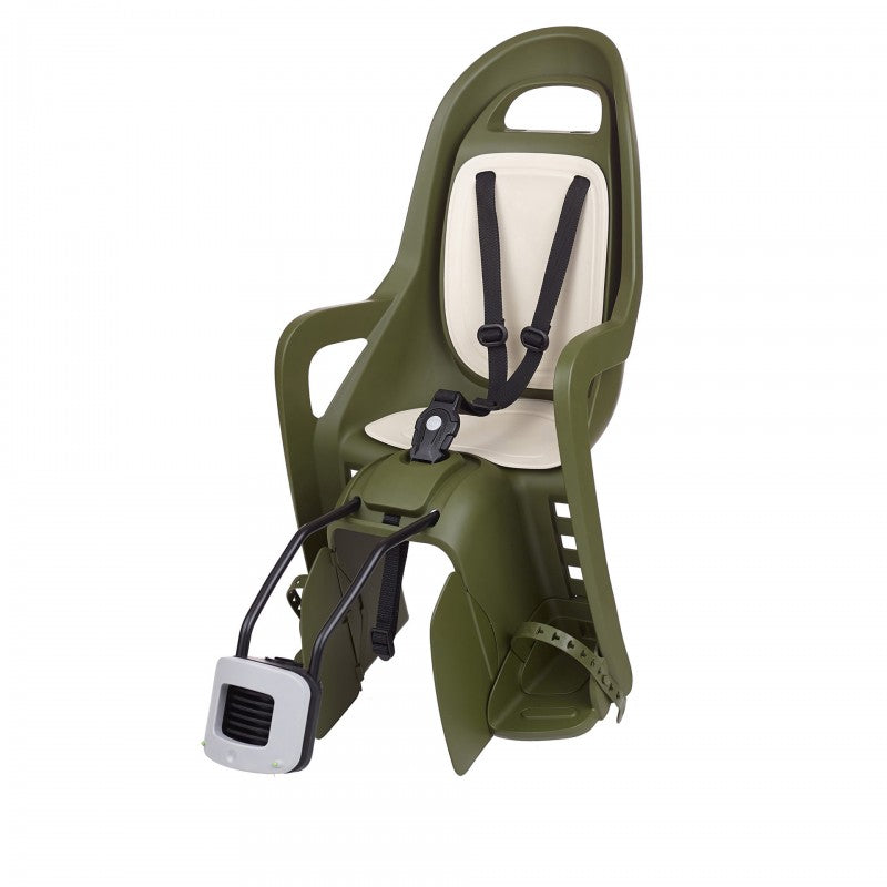 Polisport Groovy FF Child Bicycle Seat for Frames (Dark Green/Cream)