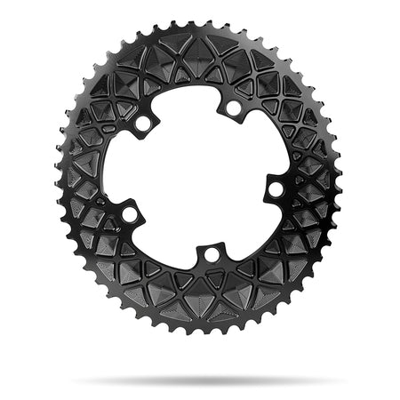 AbsoluteBlack 2x 110/5 BCD Round Chainring (Black)