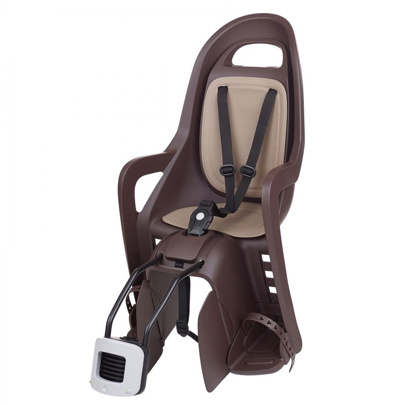 Polisport Groovy FF Child Bicycle Seat for Frames (Dark Brown/Brown)