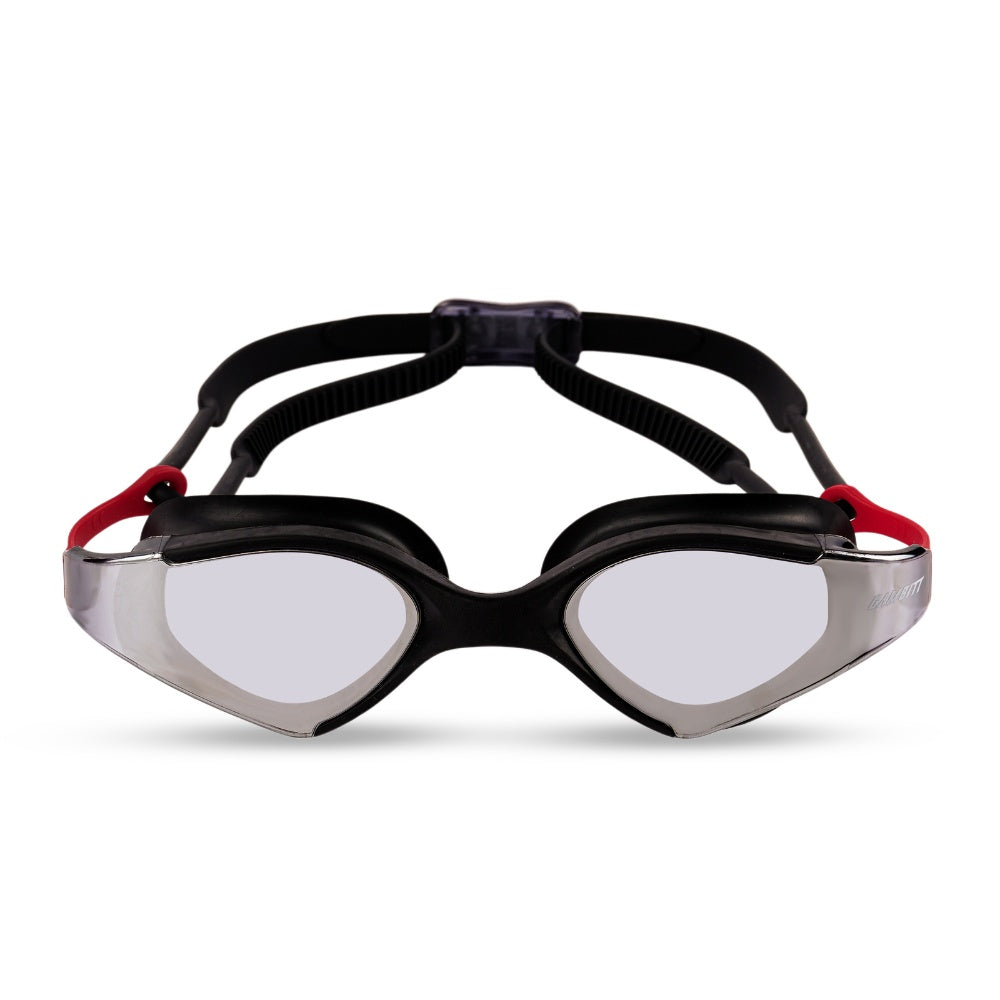 Gambitt Tide Surfer UV Swimming Goggles - Black/Red - UNI
