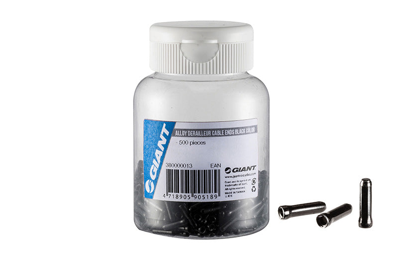 Giant Alloy Derailleur Cable End Crimps (Black)