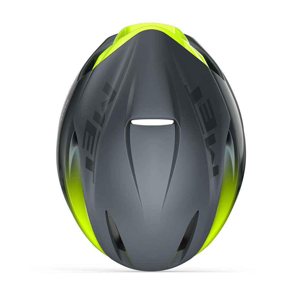 MET Manta MIPS Aero Road Cycling Helmet (Gray/Fluo Yellow/Matt Glossy)