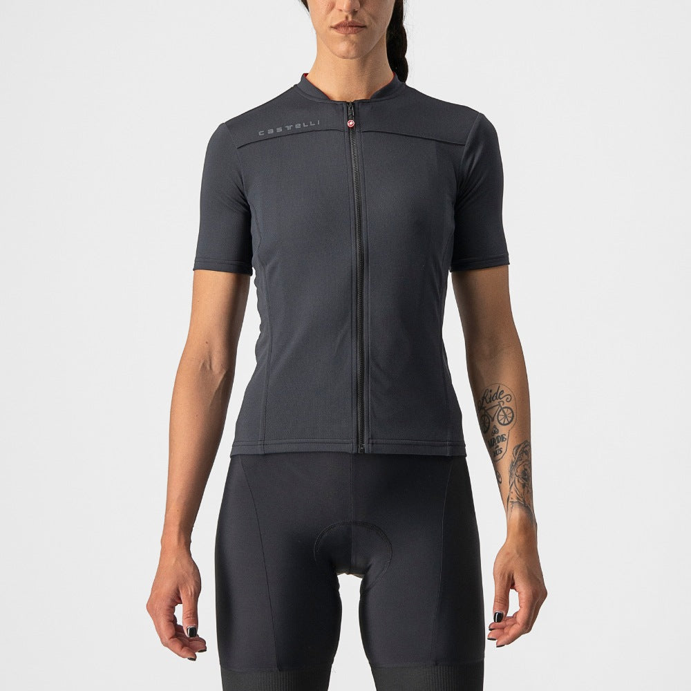 Castelli Anima 3 Jersey - Light Black/Red - S