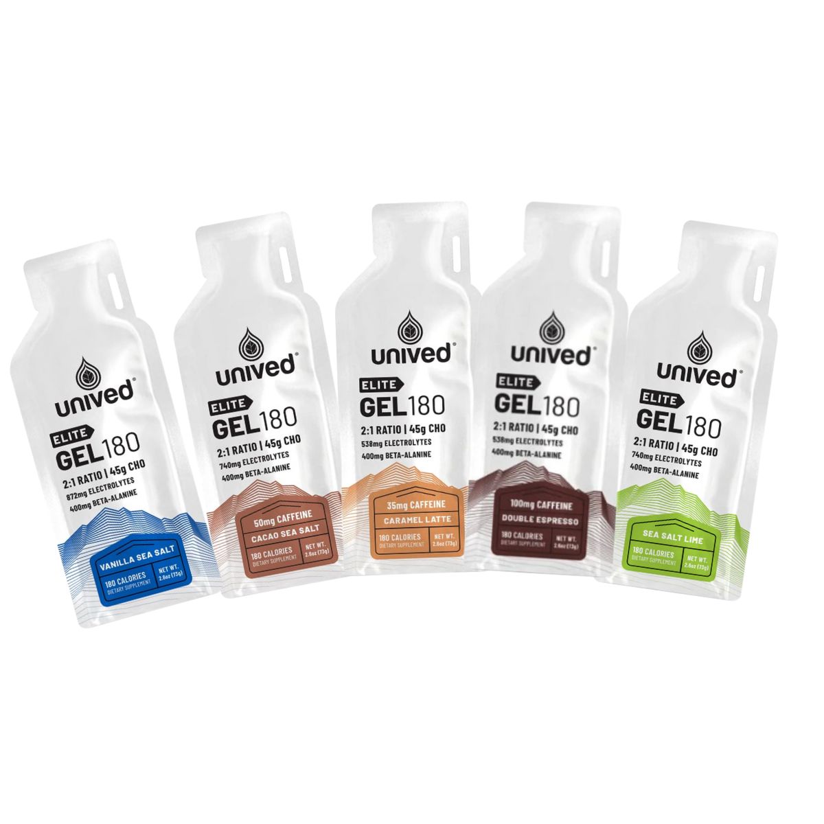 Unived Gel 180 (Bundle of 5 Flavors)