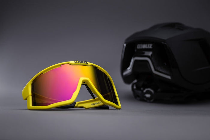Bliz Fusion Sport Sunglasses (Brown w Purple/Matt Yellow)