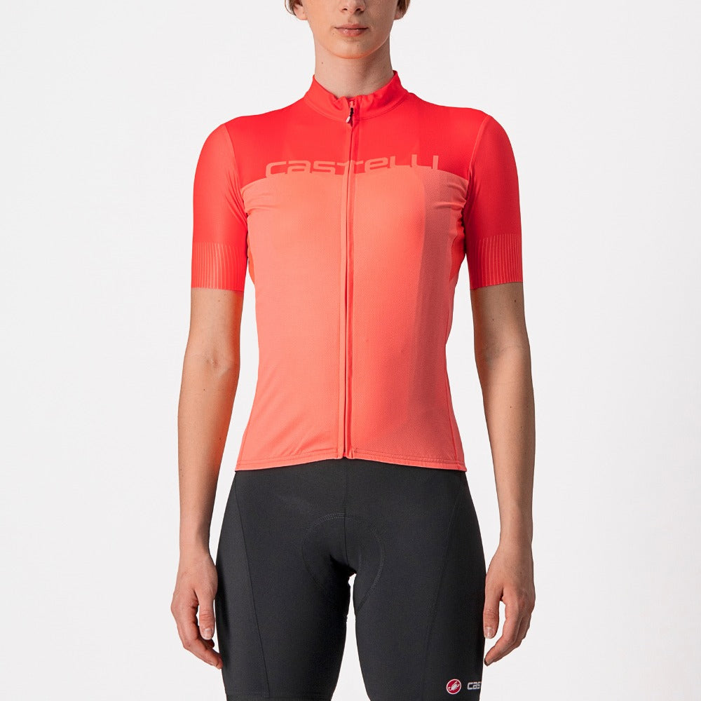 Castelli Velocissima Jersey - Coral Flash/Brilliant Pink - XS