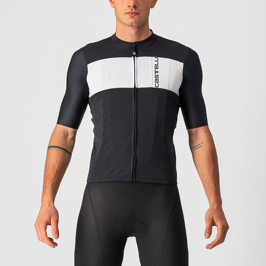 Castelli Prologo 7 Jersey - Light Black/Silver Gray-ivory - S