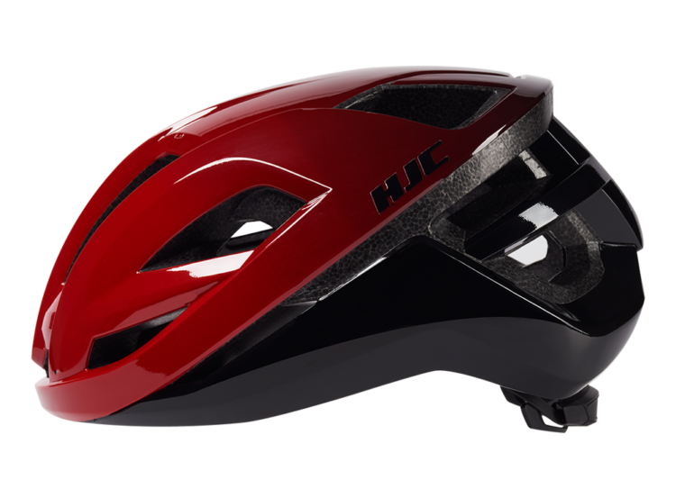 HJC Bellus Road Cycling Helmet (Matte Glossy Red Black)