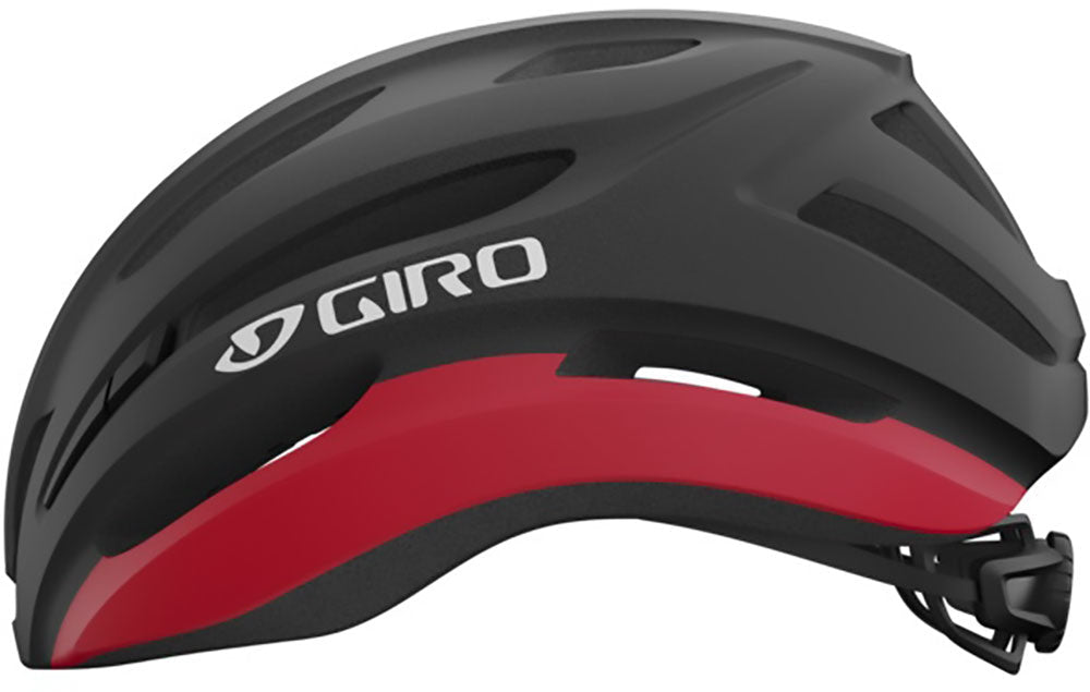 Giro Isode II Road Cycling Helmet (Matte Black/Red)
