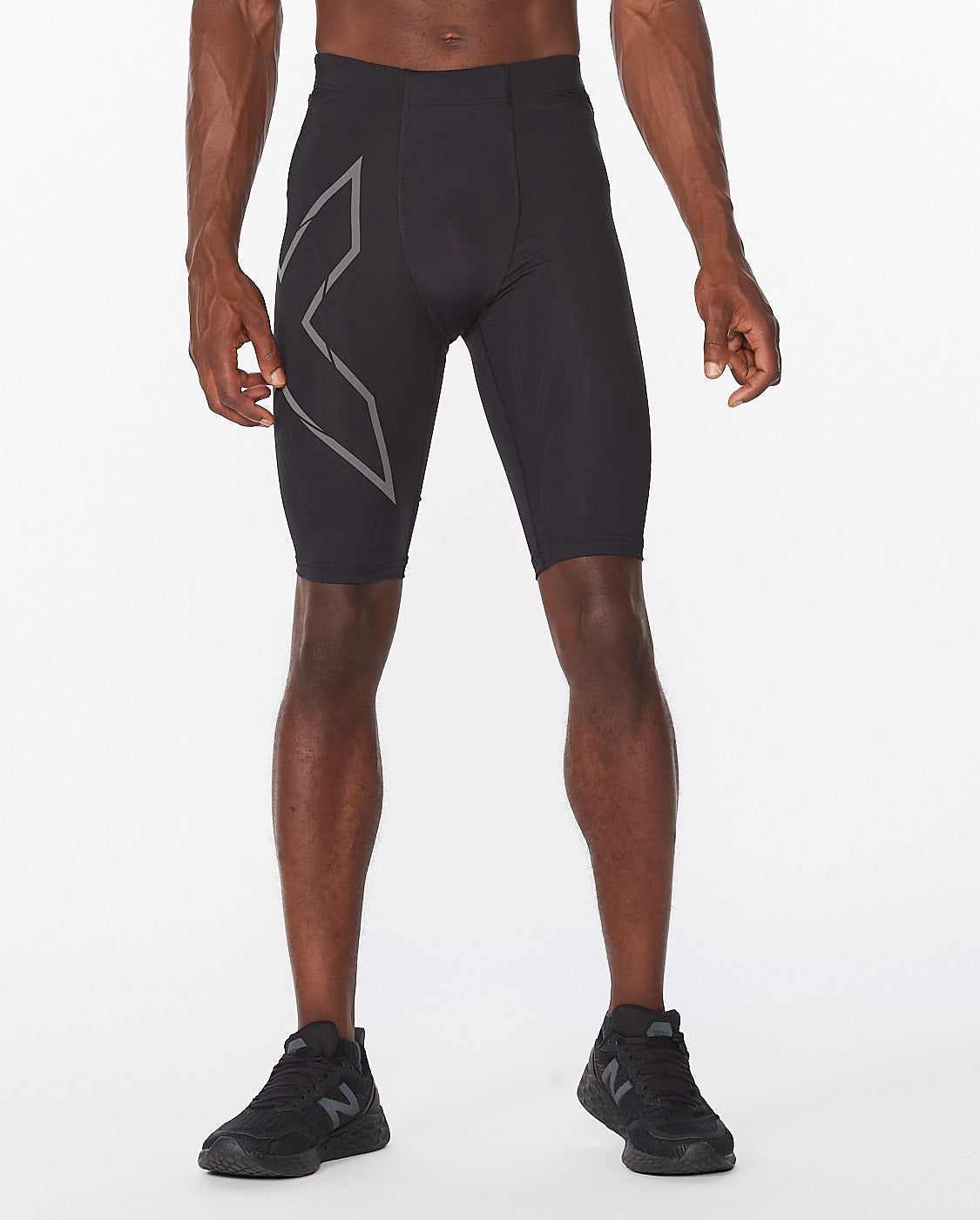 2XU Light Speed Compression Men's Cycling Shorts (Black/Black Reflective)