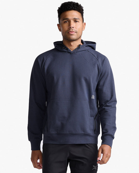 2XU Motion Men's Cycling Hoodie (India Ink/White)