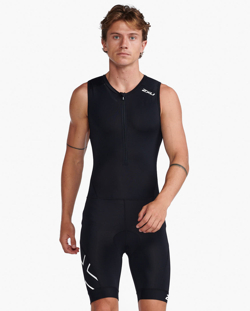 2XU Core Mens Cycling Trisuit (Black/White)
