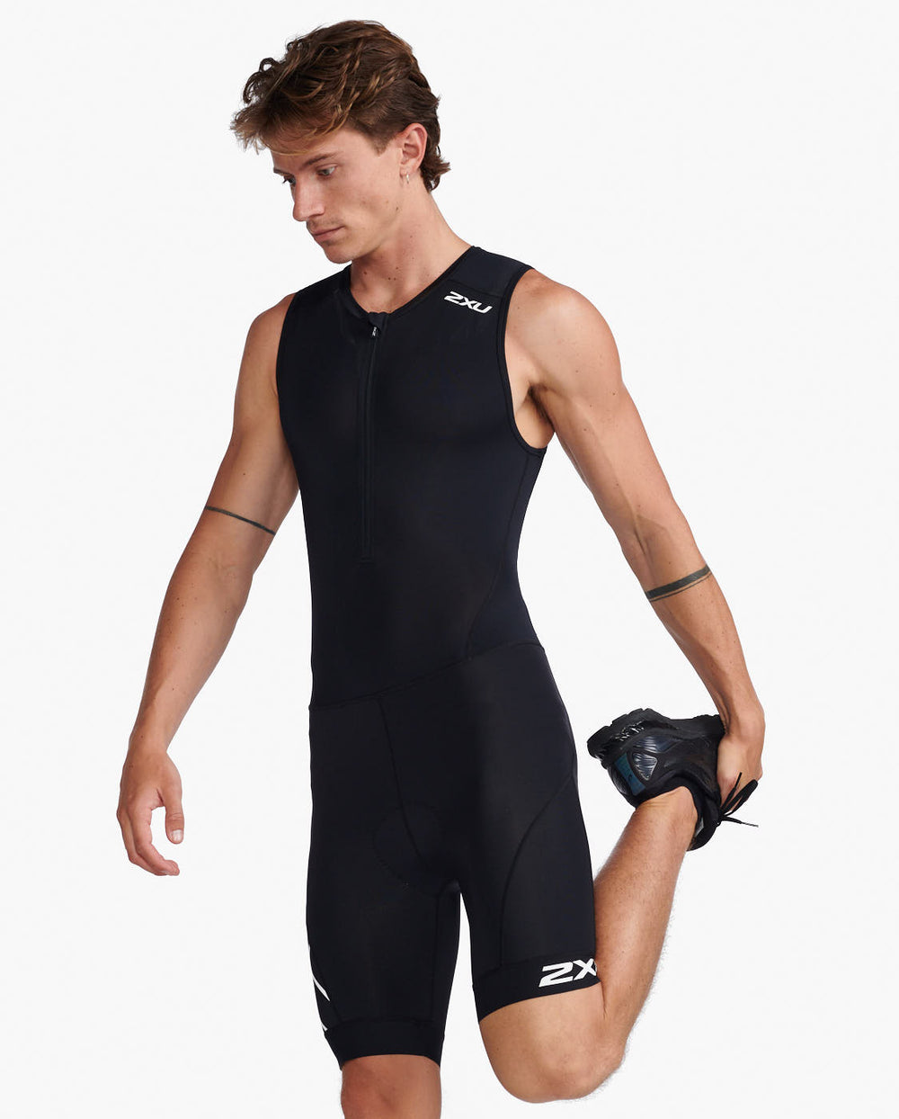 2XU Core Mens Cycling Trisuit (Black/White)