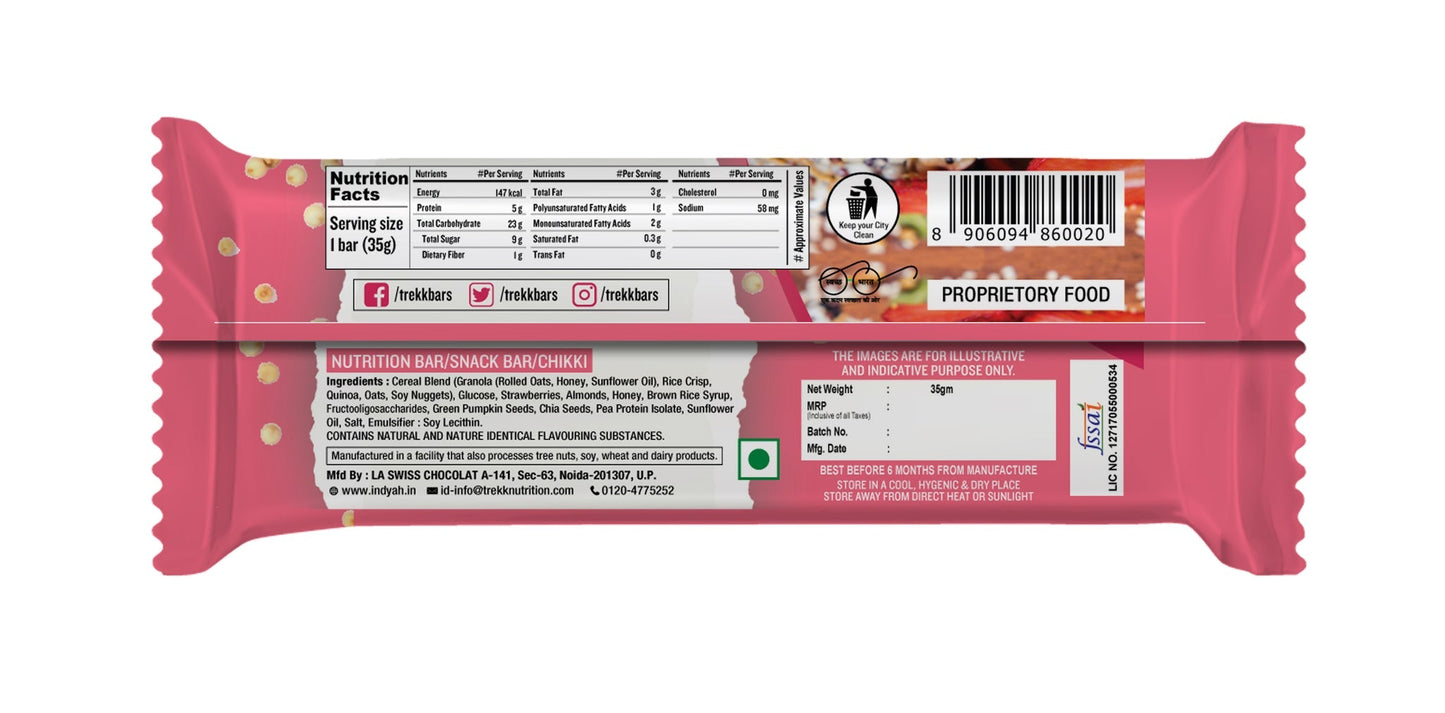 Trekk Granola Bars (Quinoa Strawberry)