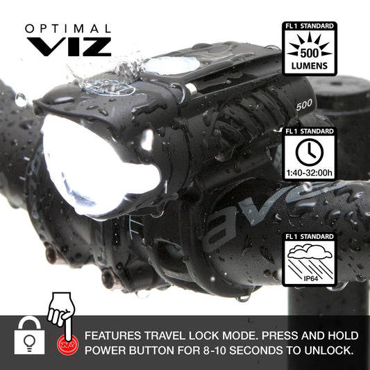 NiteRider Swift 500 and Vmax+ 150 Combo Light (Black)
