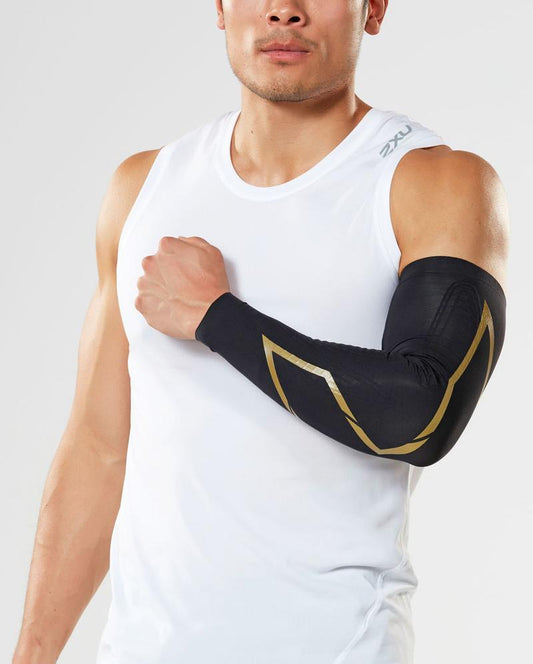 2XU Force Compression Arm Guards (Black/Gold)