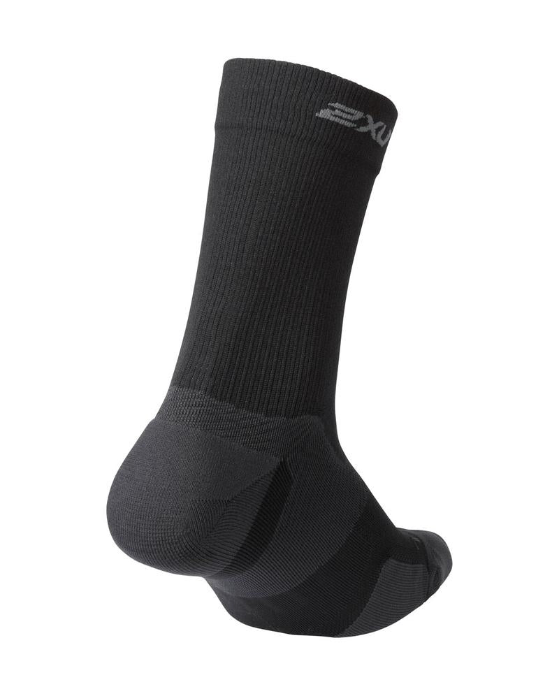 2XU Vectr Cushion Crew Unisex Compression Socks (Black/Titanium)