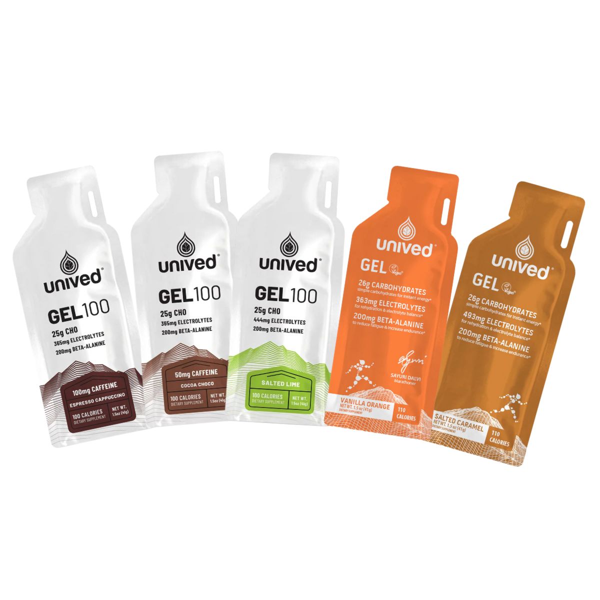 Unived Gel 100 (Bundle of 5 Flavors)