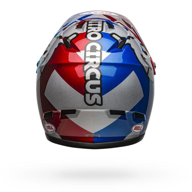 Bell Sanction MTB Cycling Helmet (Red/Silver/Blue Intro)
