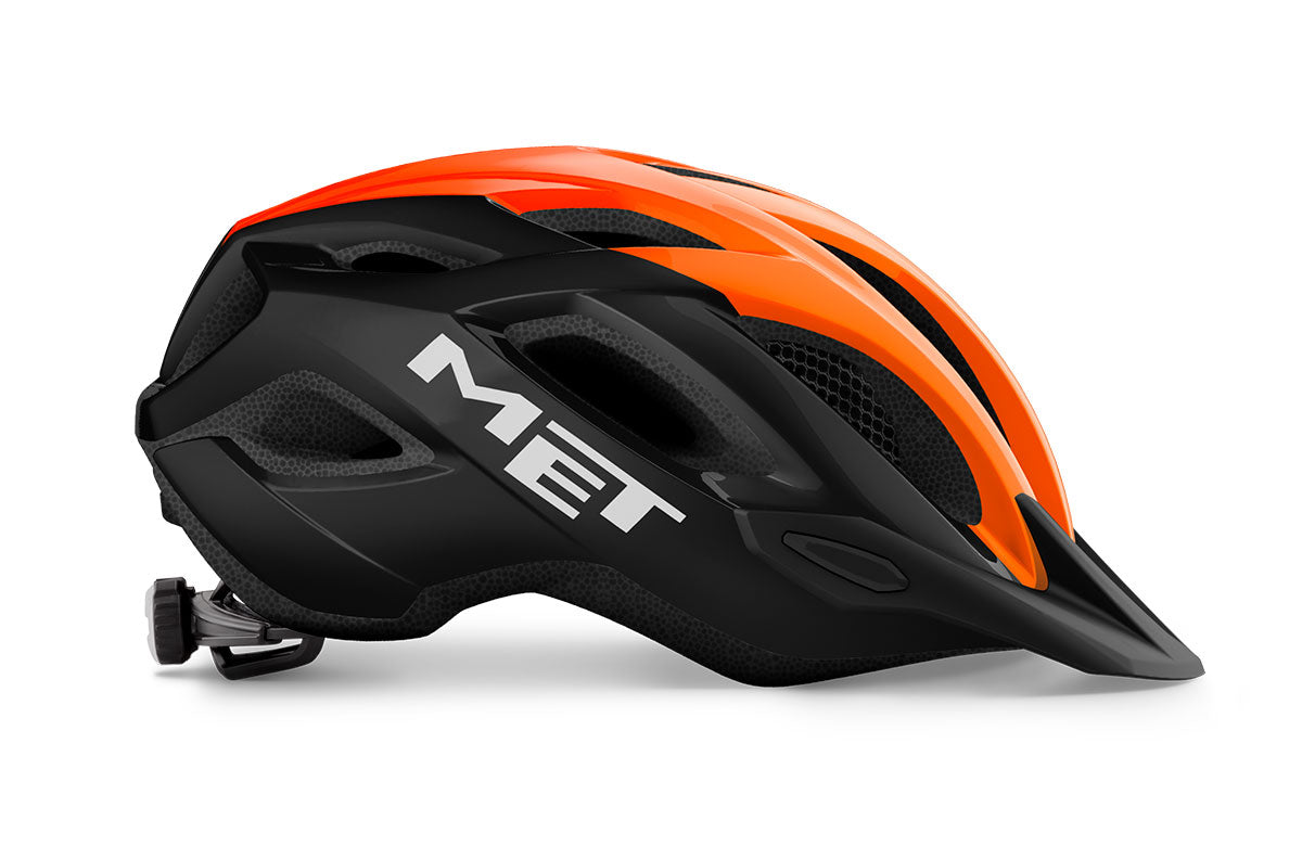 MET Crossover Hybrid Cycling Helmet (Black/Orange/Glossy)