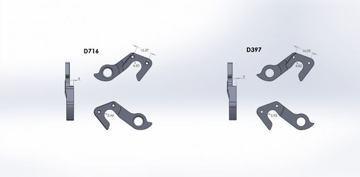 Pilo D716 Derailleur Hanger (Black)