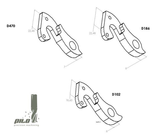 Pilo D102 Derailleur hanger