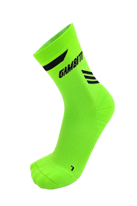 Gambitt Distance Compression Short Socks - Electric Green - U-I