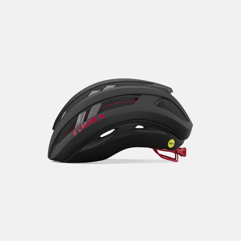 Giro Aries Spherical MIPS Road Cycling Helmet (Matte Carbon/Red)