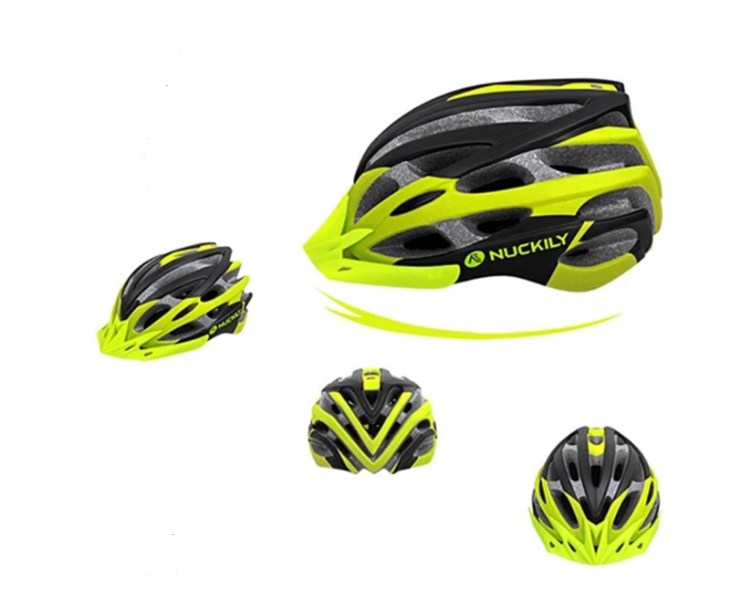 Nuckily Safety Smart MTB Cycling Helmet (Neon Green)