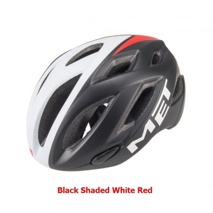 MET Idolo Road Cycling Helmet (Black Shaded/White/Red/Matt)