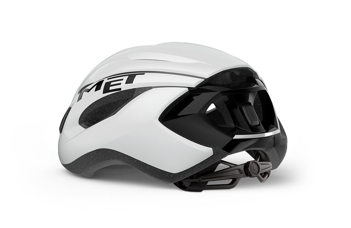 MET Strale Road Cycling Helmet (White Black)