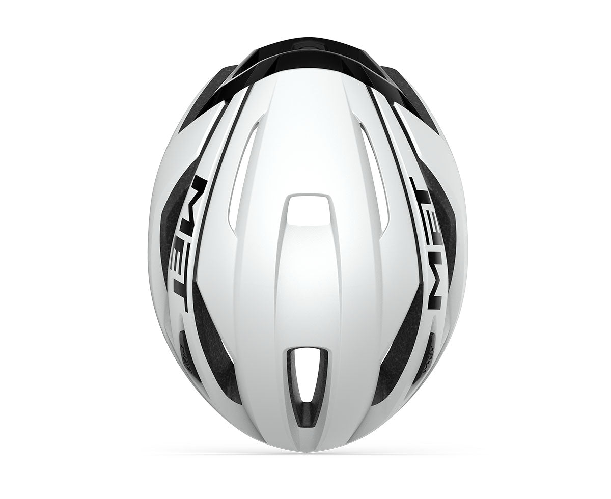 MET Strale Road Cycling Helmet (White Black)