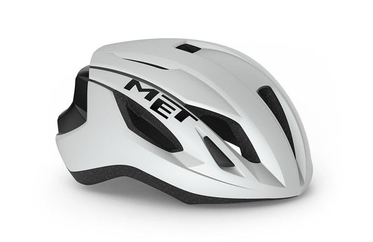 MET Strale Road Cycling Helmet (White Black)