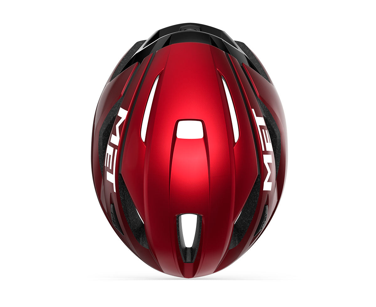 MET Strale Road Cycling Helmet (Red Metallic Glossy)