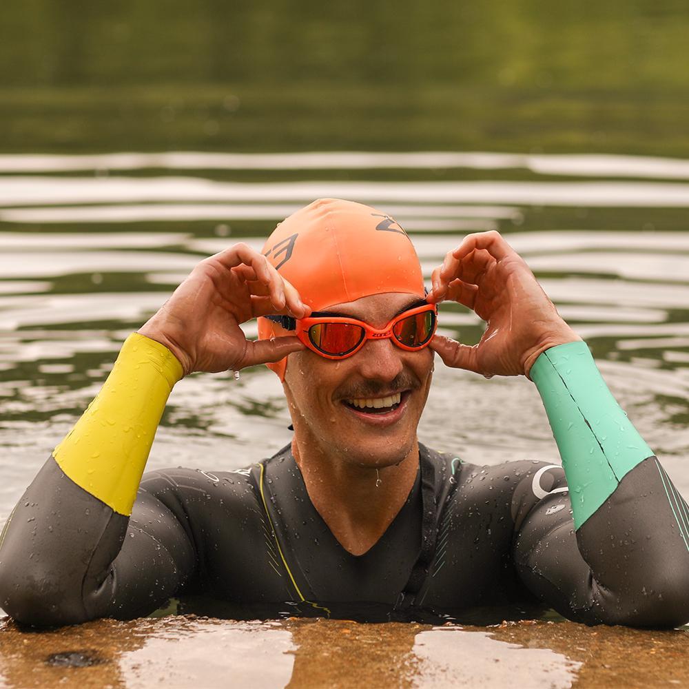 Zone 3 Silicone Swim Cap (Hi Vis Orange)